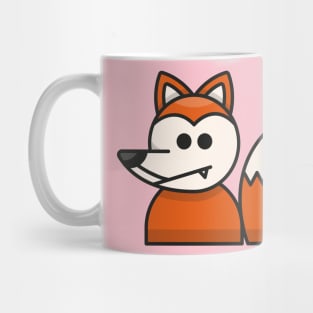 Fox Head Cartoon Illustration Mug